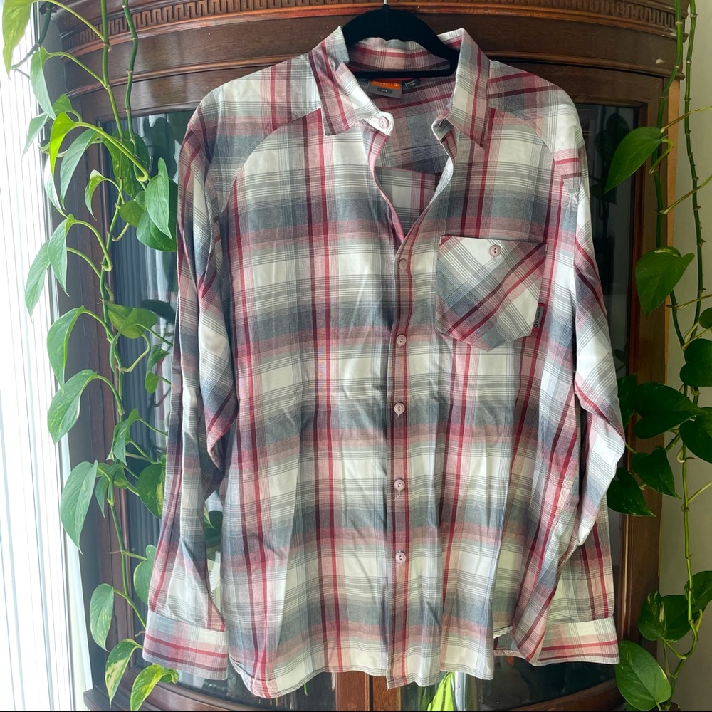 Merrell plaid button down